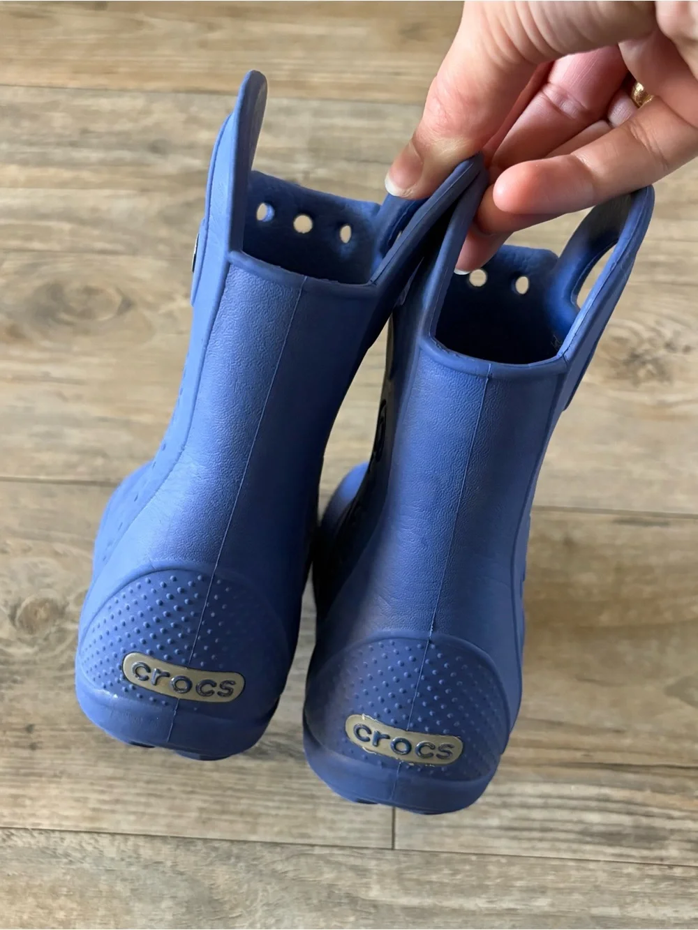 Crocs Kids Handle It Rain Boots In Blue Size 8